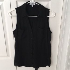 Women’s Express Black Sleeveless Shirt | Size S